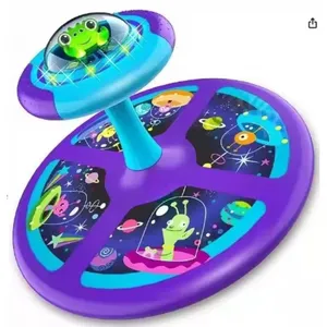 Children Newest Dinosaur Space Spinning Stool Toy Non-stop Fun Sit And Spin Rotation Toy Kids Educational Plastic Toys