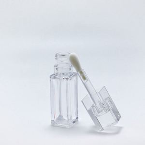 Tubos de Brillo Labial Cuadrados Transparentes de PETG de 10 ml Personalizados con Tapa de Rosca y Serigrafía, Envases Cosméticos para Lápiz Labial, Rubor y Brillo Labial con Brocha Grande - Product Image 2