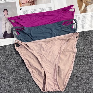 <span class=keywords><strong>Tanga</strong></span> de cintura baja para mujer, estilo polaco, de punto, de algodón transpirable, cómoda, de alta elasticidad, con borde ancho. - Product Image 2