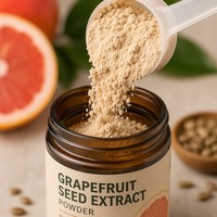 Poudre d'extrait naturel de pépins de pamplemousse 10:1 de qualité alimentaire en vrac, blanche, pour usage antimicrobien