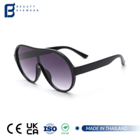 Lunettes de soleil de luxe pour femmes, de marque de luxe, écologiques, chics, élégantes, violet violet dégradé, surdimensionnées, carrées, de style shield, de créateur