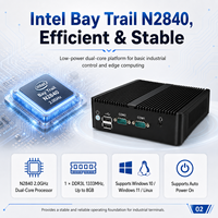 Computadora Edge Gateway con Doble LAN, 2 COM, USB, HD, VGA, Compatible con Windows y Linux para Control de Fábrica, PC Industrial sin Ventilador
