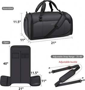 Bolsa de ropa de mano con muestra gratis para viaje, bolsa de lona para ropa convertible, bolsas de traje para hombres y mujeres, Viajes - Product Image 3