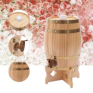Dispensador de Barril de Madera Vintage para Brandy, Tequila, Whisky, Ron, Porto (5L <span class=keywords><strong>Vertical</strong></span>) - Barril de Vino de Madera en Venta - Product Image 4