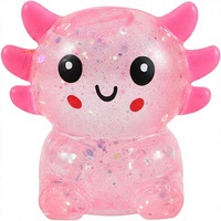 Jouets Squishies Axolotls Scintillants, Balles Anti-Stress Extensibles, Jouets Sensoriels Souples à Presser pour Enfants et Adultes, en Matériau EVA, Mignons pour Pâques