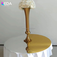 LEDA Nappe de table réutilisable moderne et élégante en PE effet miroir argenté, Nouveauté pour décoration de mariage, fête, banquet, personnalisable