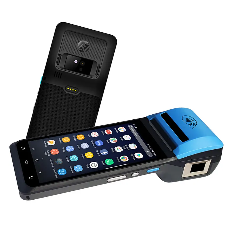 Android портативный терминал, портативный POS-система 4G, Мобильный pos-терминал FAP20, сканер отпечатков пальцев, pos-принтер S81