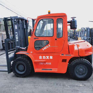Chariot élévateur diesel d'origine chinoise Heli 5 tonnes avec cabine d'entraînement Chariot élévateur HELI d'occasion en bon état de fonctionnement - Product Image 3
