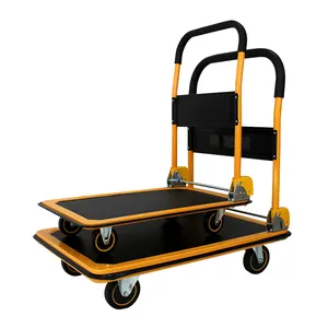 Good Performance Universal Use Market Loading Transport Folding Four-wheeled Cart