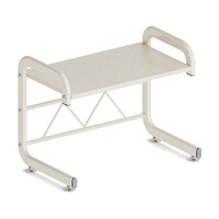 Support de micro-ondes en acier au carbone blanc crème à étagère unique, organisateur de comptoir pour four, 41,5 cm, idéal pour appareils électroménagers de grande hauteur - Vente en gros