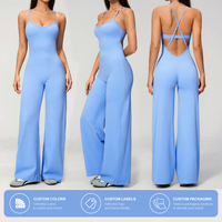 Combinaison de sport personnalisée pour femmes, vêtements de fitness, combinaison à séchage rapide, combinaison dos nu, combinaison de yoga