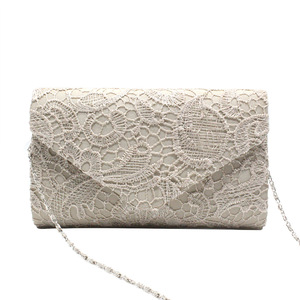 Nouveau sac de soirée en dentelle pour femmes petite <span class=keywords><strong>pochette</strong></span> à bandoulière en cuir pour les fêtes de <span class=keywords><strong>mariage</strong></span> avec bandoulière à motif de cadre - Product Image 2