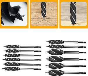 木工用フラットスペアコアドリルビット六角ストレートシャンクオーガードリルビットセット - Product Image 2