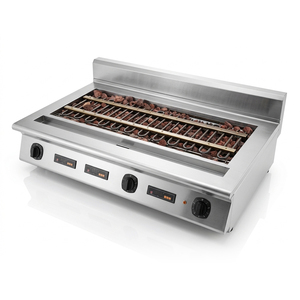 Parrilla Eléctrica Comercial de Piedra Volcánica para Mostrador, Asador de Acero Inoxidable para Restaurantes y Bares - Product Image 1