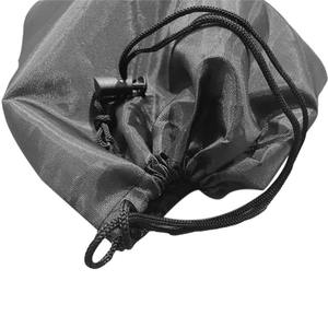 Sac à cordon Oxford noir 31x26 cm, sac de rangement durable pour usage extérieur, sac à dos unisexe en polyester avec poignée en corde - Product Image 1