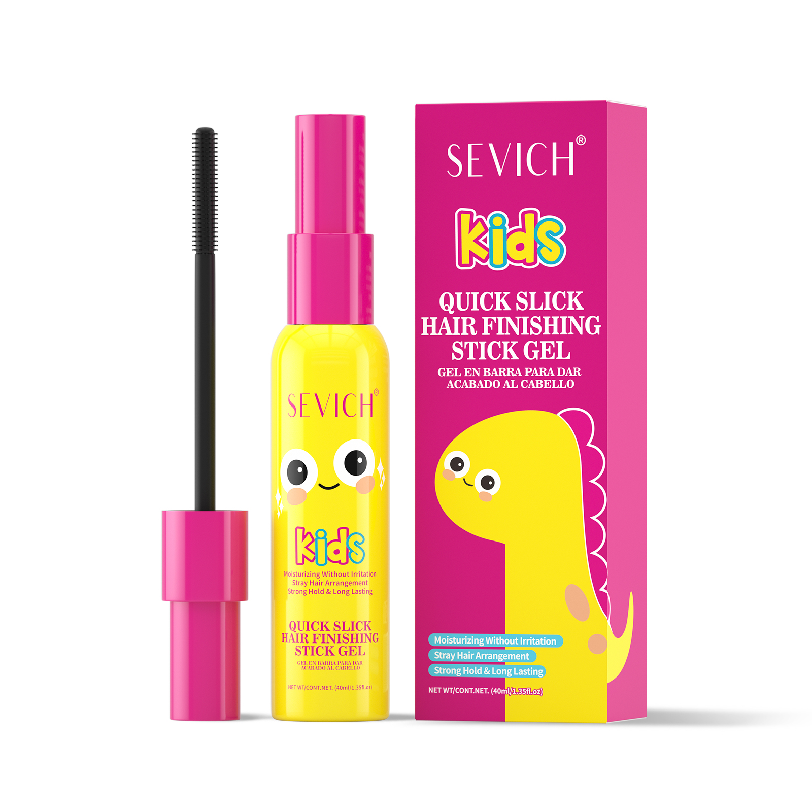 Oem/Odm Custom Extra Hold Strawberry Smooths Anti Frizz Edge Control 40ml Mini Hair Wax Gel Stick for Kids