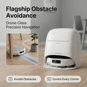 DJI UAV Drone Level ROMO Aspirateur robot avec cartographie domestique, base de vidage automatique 200 jours, 25000Pa, 360° °   Tapis domestique anti-obstacles - Product Image 5