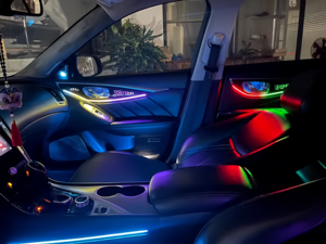 Lumière ambiante de voiture à 64 couleurs contrôlée par application SJC pour Infiniti Q50/Q50L 2013-2022, éclairage LED dynamique, accessoires intérieurs de voiture, mise à niveau - Product Image 3