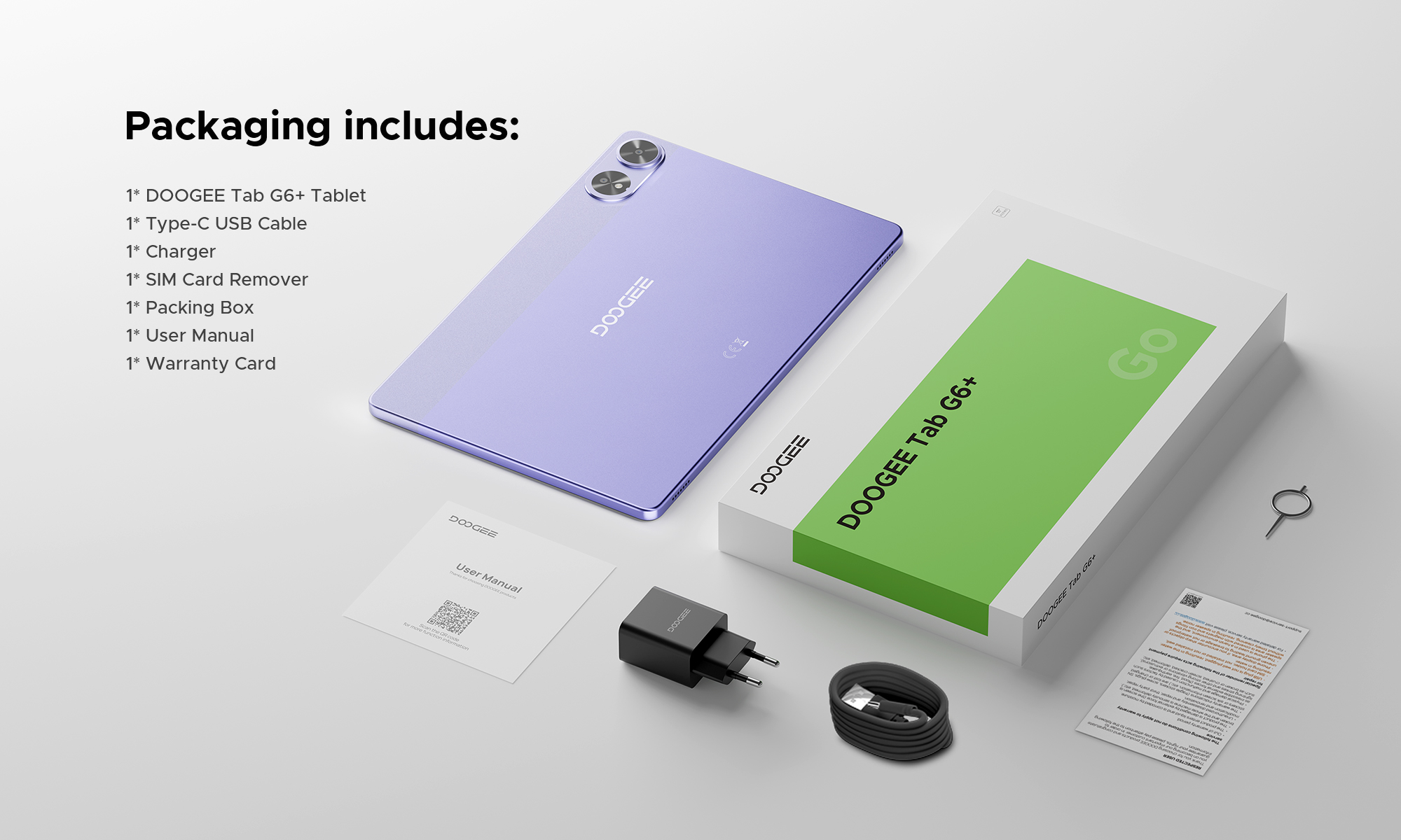 DOOGEE Tab G6+ - 11 Inch Tablet with 8GB RAM and 256GB Storage