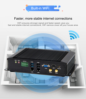 Eglobal Intel Core i7 4650U sin ventilador de doble núcleo Mini PC 6COM Dual LAN 8GB D3 Computadora de escritorio Win10 GPIO LPT Industrial Tiny PC
