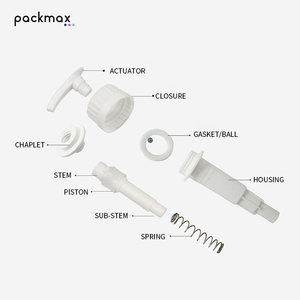 Anti-theft Ring Cap External Thread Tilt-head 32-tooth PP Push-down Design Conditioner <b>Shampoo</b> Body Wash Lotion <b>Pump</b> - Product Image 3