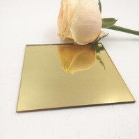 12x12 pouces miroir doré feuille acrylique miroir feuilles de plexiglas moulé bricolage artisanat or acrylique feuille de miroir