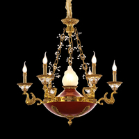 Lustre suspendu en laiton antique de luxe, style classique royal, haut de gamme, élégant, de la marque Jewellerytop