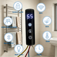 Elemento Calefactor de Pantalla Curva con Temperatura y Duración de Calefacción Personalizables para Toallero Calefactor de Tubo Redondo de 25mm