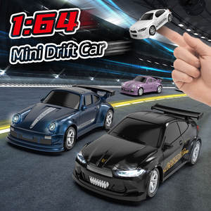 Mobil RC Mini Drift FQD23/25 15Km/jam 1/64 4WD Model Balap 2.4Ghz 4CH Remote Control Lampu Kabel USB Mainan Logam Hadiah Anak - Product Image 2