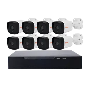 家用hd 8mp 4k cctv摄像机套装ip poe nvr套件系统户外监控视频4ch 8ch 16ch安全4k cctv摄像机系统