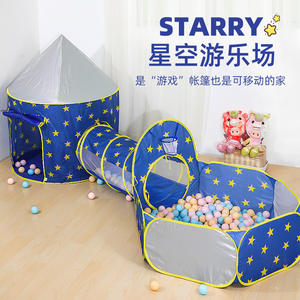 Tente <span class=keywords><strong>tunnel</strong></span> portable 3 en 1 pour enfants, grande et colorée, avec balles de jeu pour enfants - Product Image 2