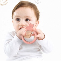 Anneau de dentition pour bébé en silicone de qualité alimentaire sans BPA Formes d'animaux personnalisées pour une dentition sûre et un jeu sensoriel