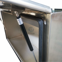 Boîte à outils en acier inoxydable 304 poli avec porte à ouverture latérale et tiroirs de rangement coulissants robustes de 53mm