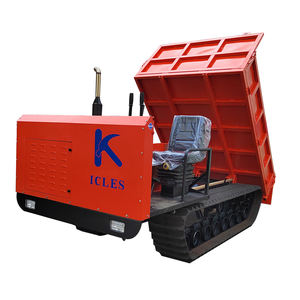 Chariot tout-terrain à chenilles avec garde-corps surélevé, roues fixes, transporteur, benne à chenilles 5T, moteur diesel - Product Image 6