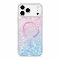 Coque de téléphone magnétique IMD à thème océanique pour iPhone 18/17 Pro Max 16 17e 15 Plus, anti-rayures, personnalisée, motif diamant pour fille