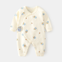 Speelkleding Casual Babykleding Cartoon Design Ultradunne Katoenen Romper Met Lange Mouwen