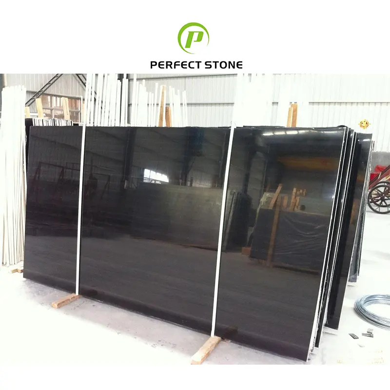 Natural Stone With Polished Honed Surface Black Serpeggiante Granite Marble Slab