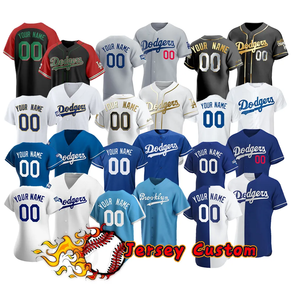 2022 New Men's Los Angeles Dodgers 00 Custom 22 Clayton Kershaw 50 Mookie Betts 35 Cody Bellinger Stitched S-5xl Baseball Jersey