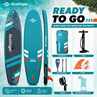 Kit de planche à pagaie gonflable avec pagaie en trois parties, pompe manuelle, laisse, sac à dos, planche à pagaie portable, SUP