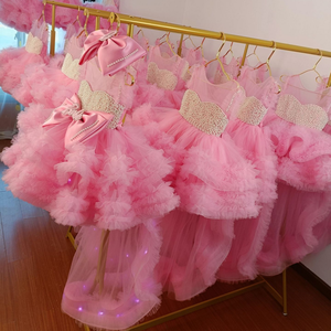 Vestito Smock <span class=keywords><strong>per</strong></span> Bambina Estate 2024, Alta Qualità, Stile Tutu con Gonna Vaporosa e Maniche a Farfalla, Abito da Principessa <span class=keywords><strong>per</strong></span> Feste - Product Image 6