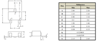 Diode TVS unidirectionnelle Leiditech SMC24-323 SOT-26 24V 48A 18pF 4 lignes pour l'électronique grand public et les équipements de communication