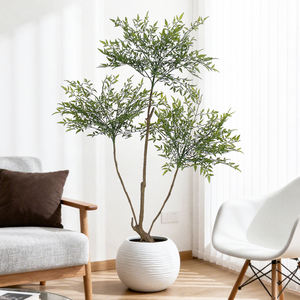 Bonsaï en pot décoratif et réaliste, plantes artificielles de <span class=keywords><strong>bambou</strong></span> Nandina faciles d'entretien pour la décoration intérieure - Product Image 1