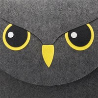 Panier de rangement en feutre KUYUE avec couvercle à rabat hibou et poignée arquée pour le rangement des jouets et des couvertures de la chambre d'enfant