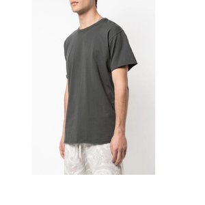 Fourniture directe T-Shirt col rond pour hommes de haute qualité 100% coton Spandex grande taille personnalisé coupe d'été respirant Logo tricoté blanc - Product Image 3