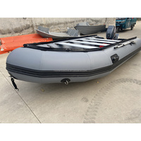 Bateau gonflable pliable Zodiac avec support de pêche 14.5ft 450cm 1.2mm PVC grands bateaux tendres