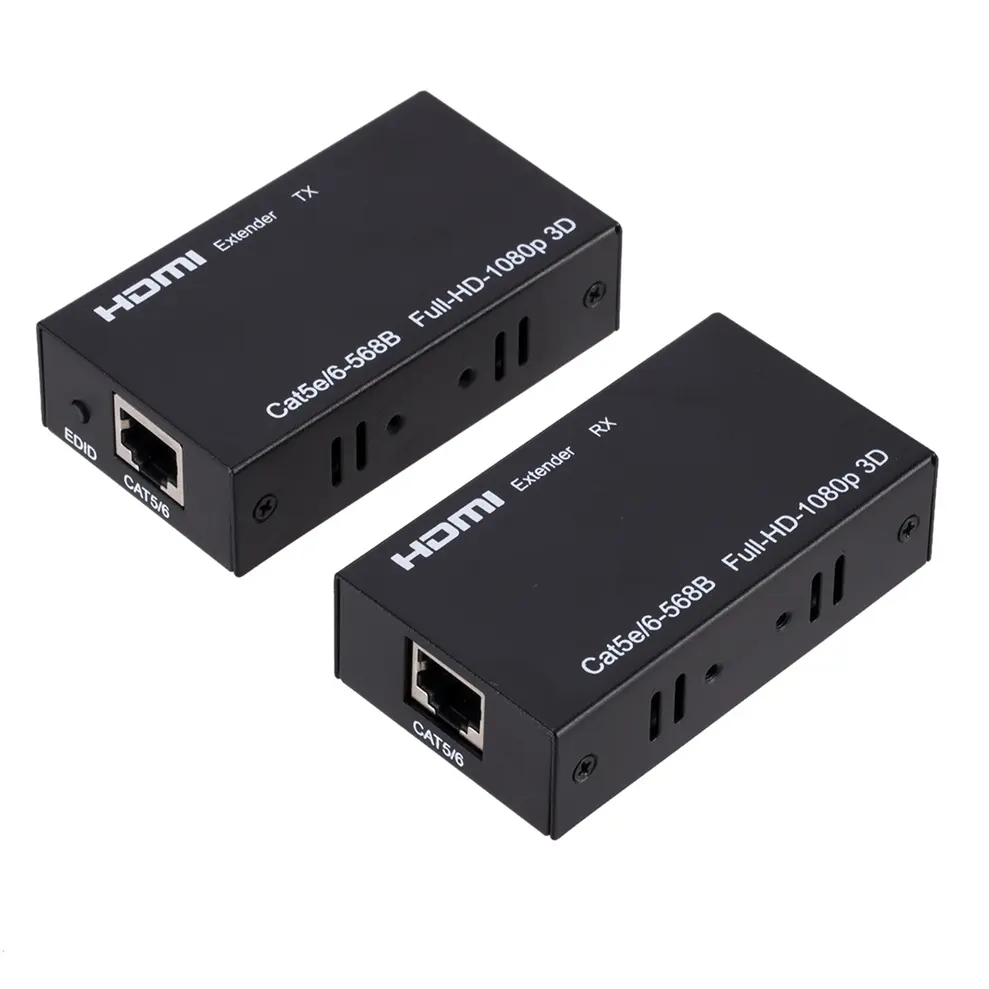 Signal Ethernet Cat5e Cat 6, convertisseur 1080p vers Lan, pour émetteur et récepteur, HDMI, 3D, TX, RX, 60M
