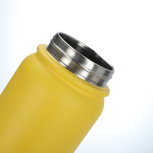 Botella de agua de acero inoxidable de doble pared y boca ancha 2023 con pajita, cantimplora deportiva ideal para senderismo y ciclismo. - Product Image 5