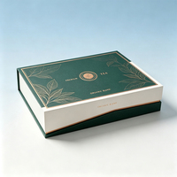 Boîte cadeau de luxe personnalisée en carton gris écologique avec logo imprimé pour thé, cosmétiques, bonbons, épicerie, ensembles cadeaux alimentaires, shopping