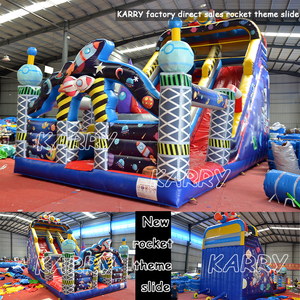 New tên lửa chủ đề Inflatable lâu đài bouncy với trượt không khí nhảy Nhà trượt lớn công viên giải trí thiết bị - Product Image 4