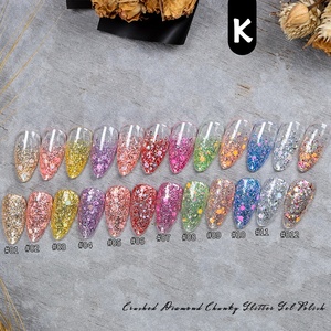 Factory Wholesale Iridescent Flakes <b>Glitter</b> Nail Gel OEM ODM Private Label Sparkle UV Gel Polish For Nail Art Salon - Product Image 4